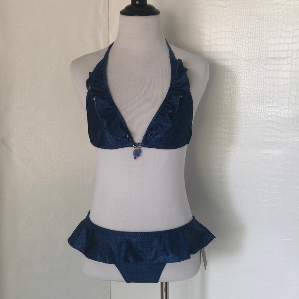 RUFFLES BLUE BIKINI 💙